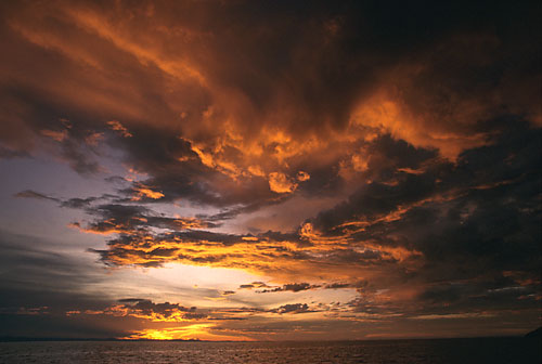 Sunset over DR Congo - click to go back